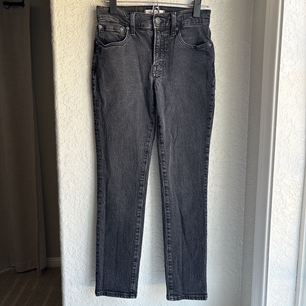 Madewell Women's 24 Jeans Mid-Rise Perfect Vintage Jean Black Slim Tapered